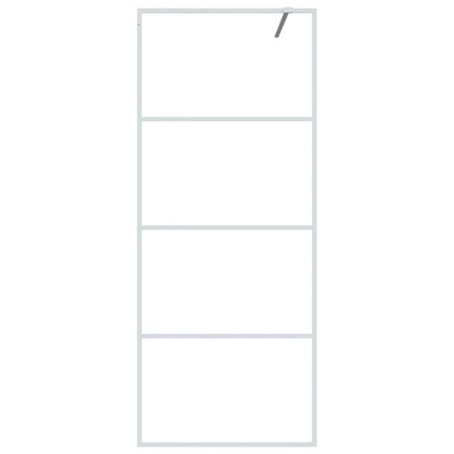 Parete Doccia Walk in Bianca 80x195 cm Vetro Trasparente ESG