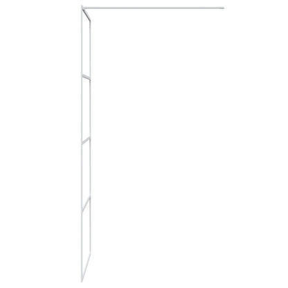 Parete Doccia Walk in Bianca 80x195 cm Vetro Trasparente ESG