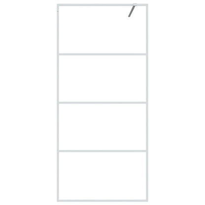 Parete Doccia Walk in Bianca 90x195 cm Vetro Trasparente ESG