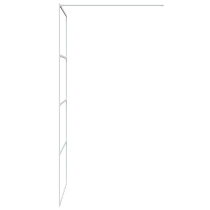 Parete Doccia Walk in Bianca 90x195 cm Vetro Trasparente ESG