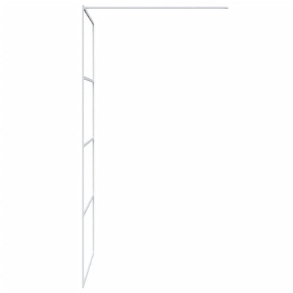 Parete Doccia Walk in Bianca 100x195 cm Vetro Trasparente ESG