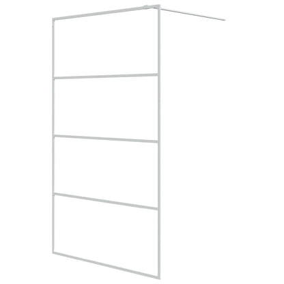 Parete Doccia Walk in Bianca 115x195 cm Vetro Trasparente ESG
