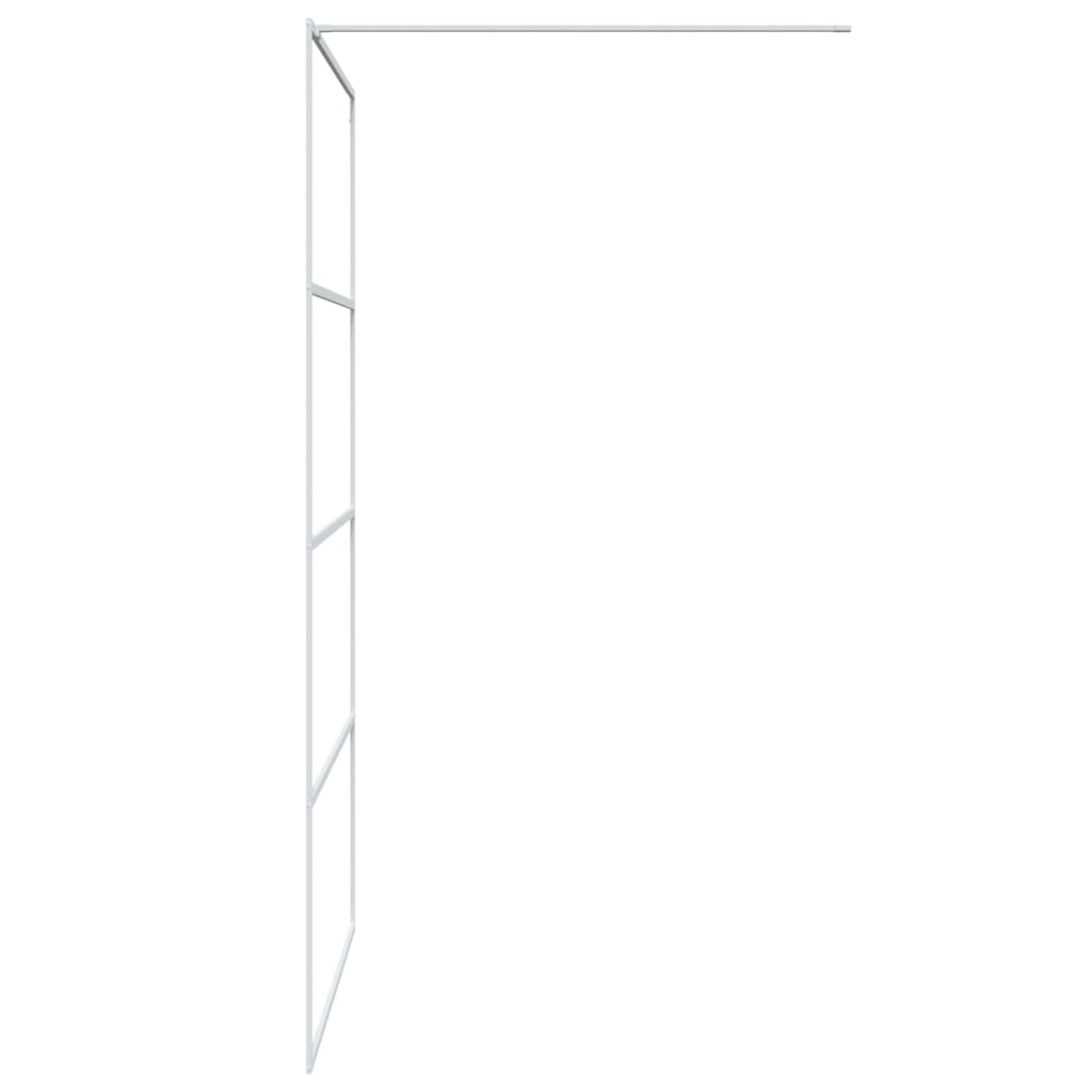 Parete Doccia Walk in Bianca 115x195 cm Vetro Trasparente ESG