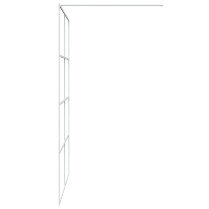 Parete Doccia Walk in Bianca 140x195 cm Vetro Trasparente ESG