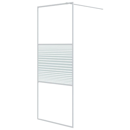 Parete Doccia Walk in Bianca 80x195 cm Vetro Trasparente ESG