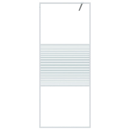Parete Doccia Walk in Bianca 80x195 cm Vetro Trasparente ESG