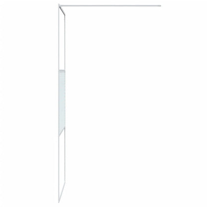 Parete Doccia Walk in Bianca 80x195 cm Vetro Trasparente ESG
