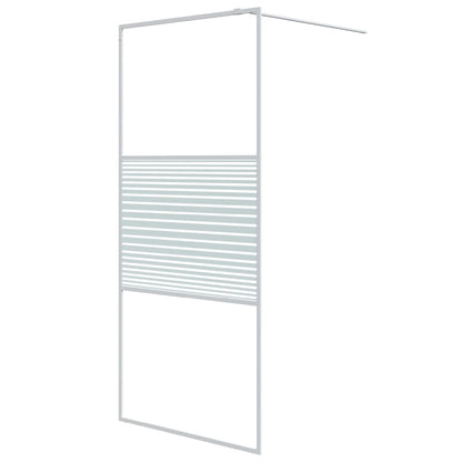 Parete Doccia Walk in Bianca 90x195 cm Vetro Trasparente ESG