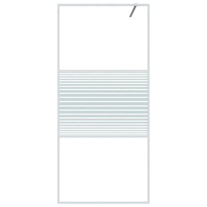 Parete Doccia Walk in Bianca 90x195 cm Vetro Trasparente ESG