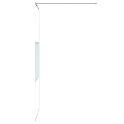 Parete Doccia Walk in Bianca 90x195 cm Vetro Trasparente ESG