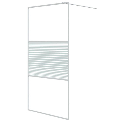 Parete Doccia Walk in Bianca 100x195 cm Vetro Trasparente ESG