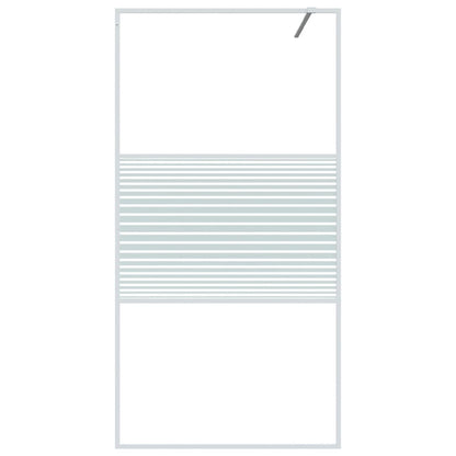 Parete Doccia Walk in Bianca 100x195 cm Vetro Trasparente ESG