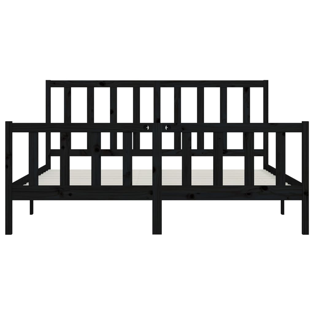 Giroletto Nero in Legno Massello 200x200 cm