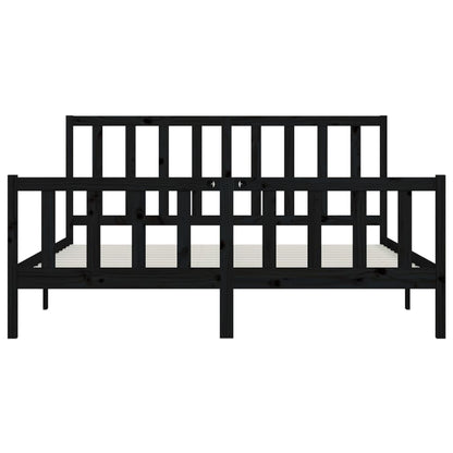 Giroletto Nero in Legno Massello 200x200 cm