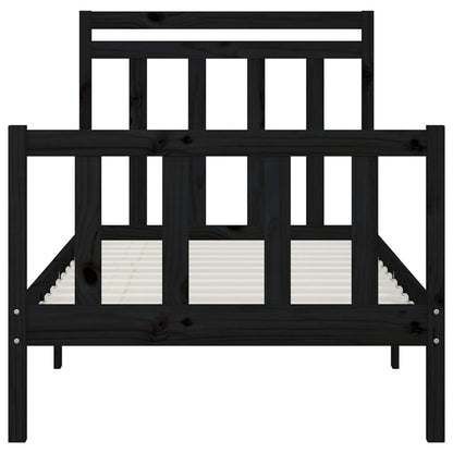 Giroletto Nero in Legno Massello di Pino 100x200 cm
