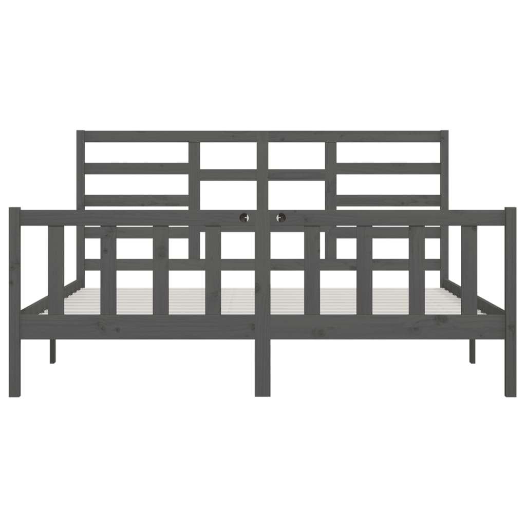 Giroletto Grigio in Legno Massello di Pino 200x200 cm