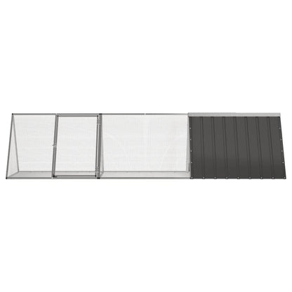 Gabbia per Conigli Antracite 302,5x80,5x71 cm Acciaio Zincato