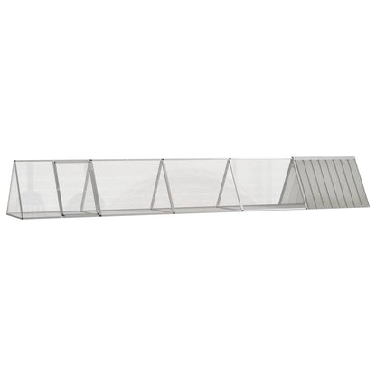 Gabbia per Conigli grigio 504,5x80,5x71 cm Acciaio Zincato