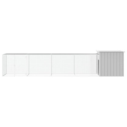 Gabbia per Polli Grigia 500x91x100 cm Acciaio Zincato