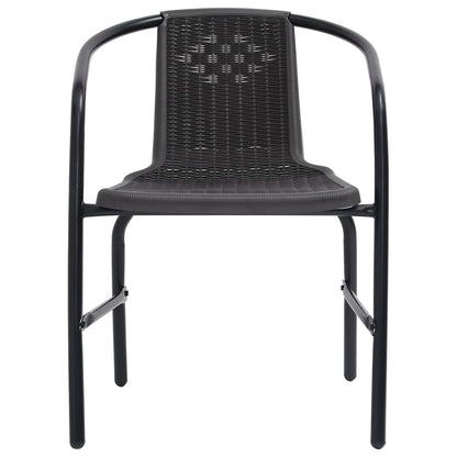Sedie da Giardino 6 pz in Plastica Rattan e Acciaio 110 kg