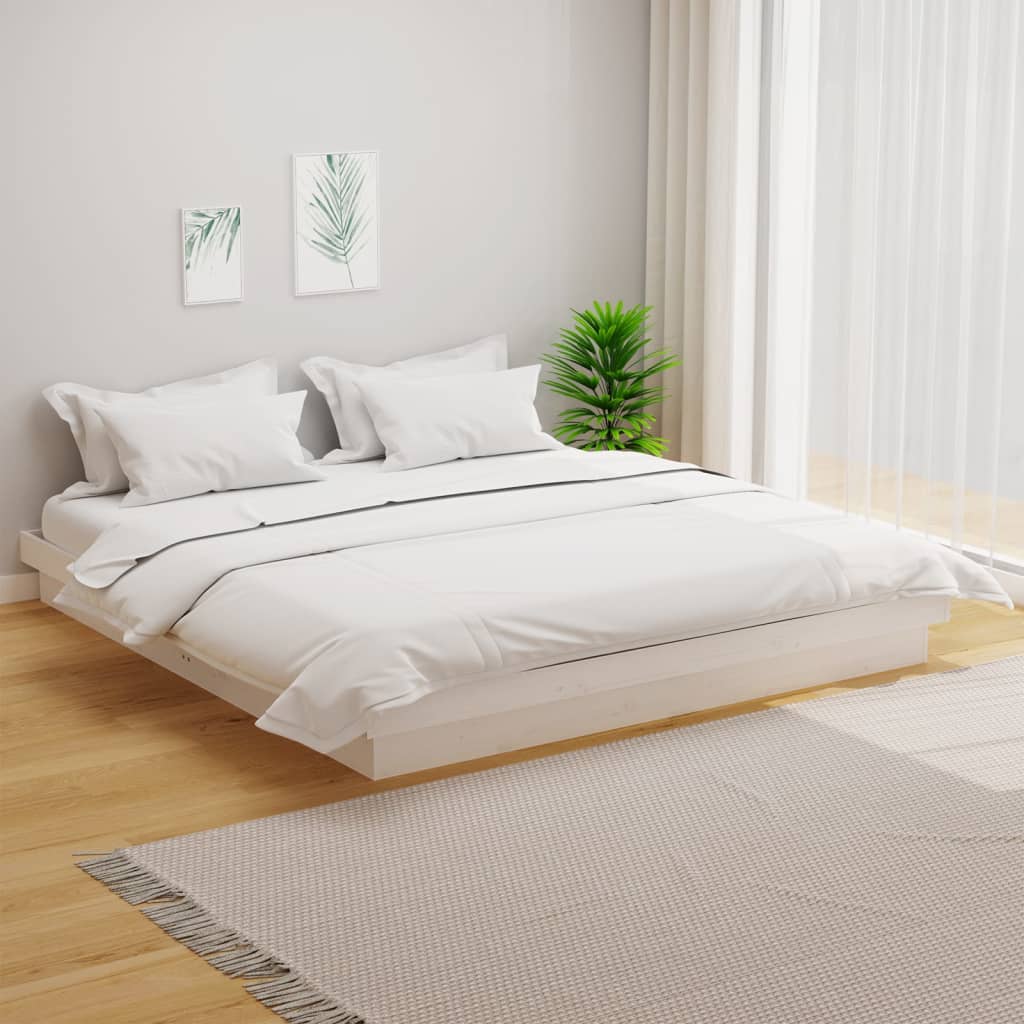 Giroletto Bianco in Legno Massello 180x200 cm Super King