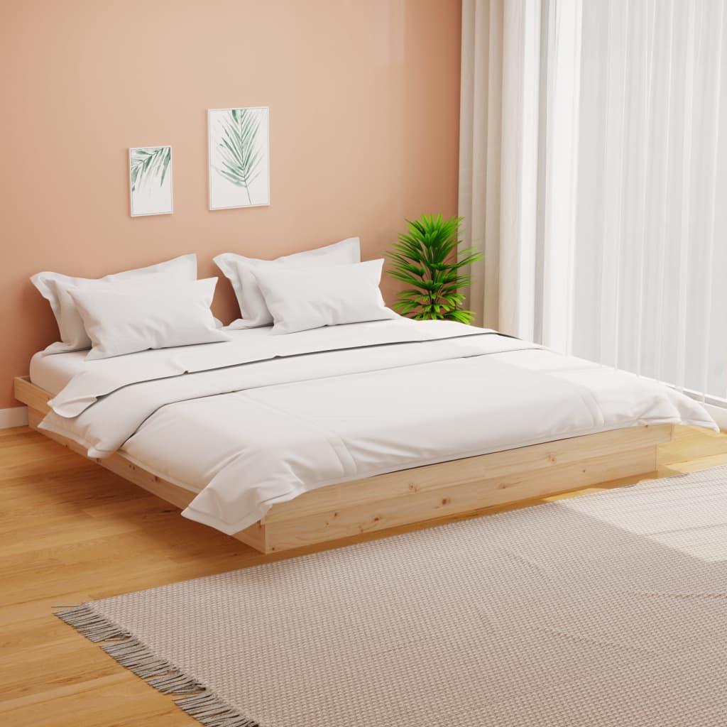 Giroletto senza Materasso in Legno Massello 200x200 cm