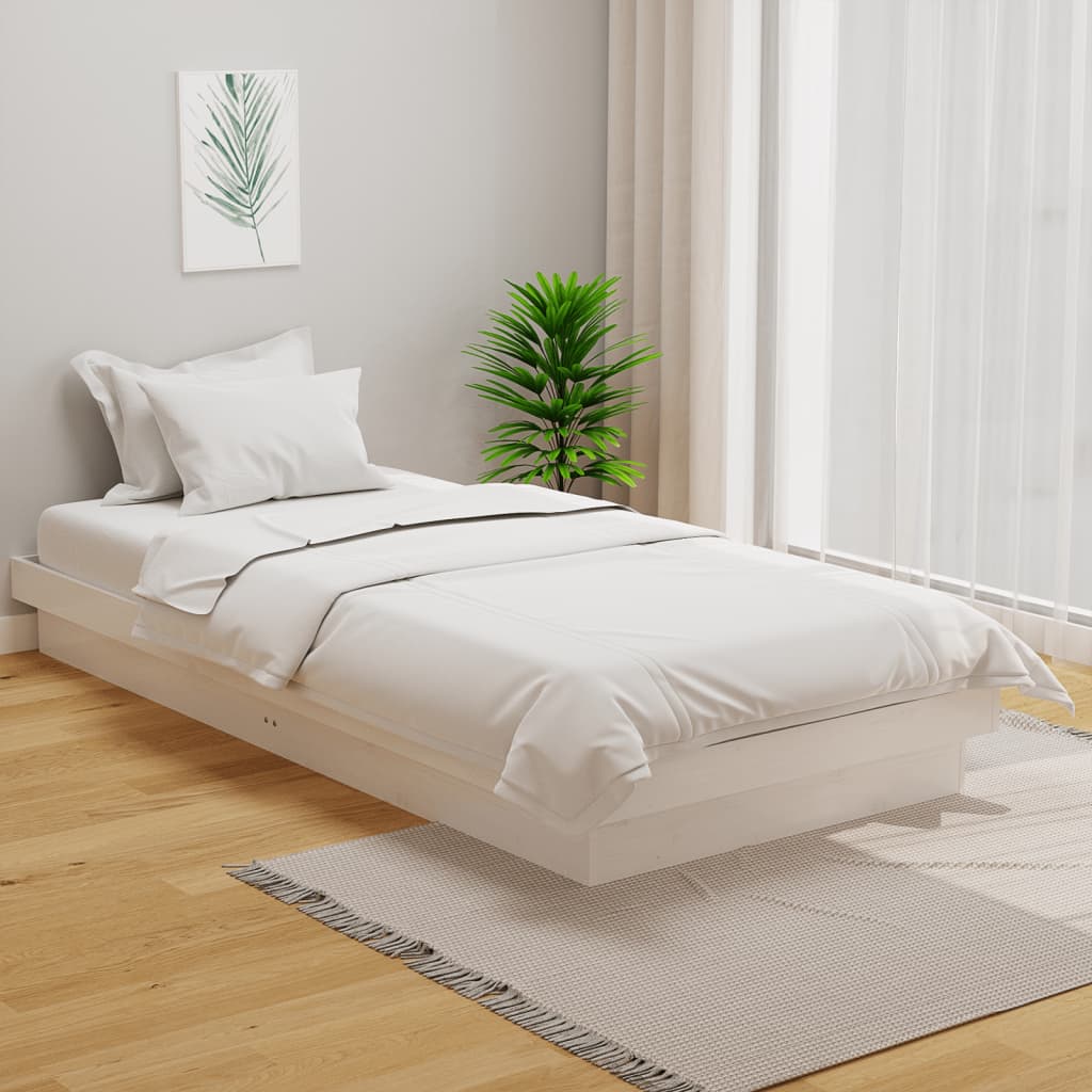 Giroletto Bianco in Legno Massello 90x190 cm Single