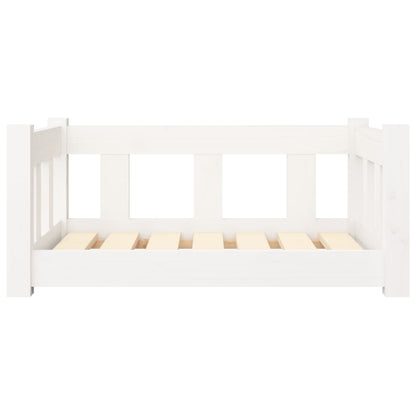Cuccia per Cani Bianca 65,5x50,5x28 cm Legno Massello di Pino