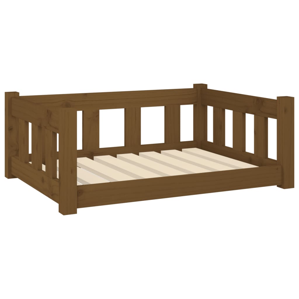 Cuccia per Cani Ambra 75,5x55,5x28 cm in Legno Massello di Pino