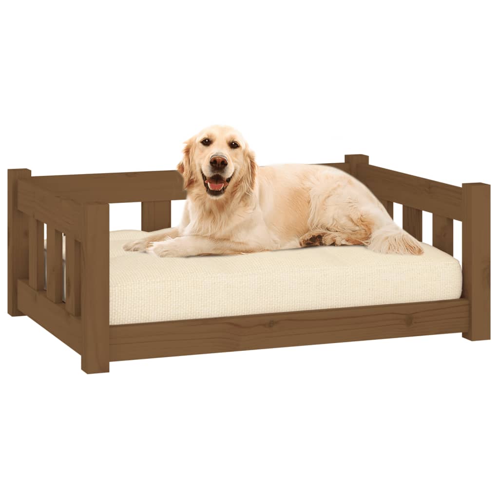 Cuccia per Cani Ambra 75,5x55,5x28 cm in Legno Massello di Pino