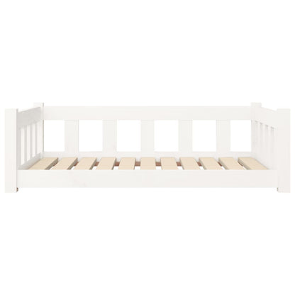 Cuccia per Cani Bianca 95,5x65,5x28 cm Legno Massello di Pino