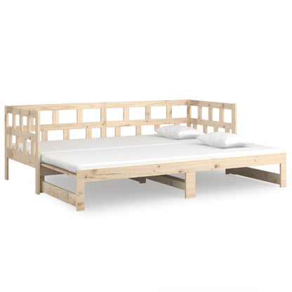 Dormeuse Estraibile in Legno Massello di Pino 2x(90x190) cm