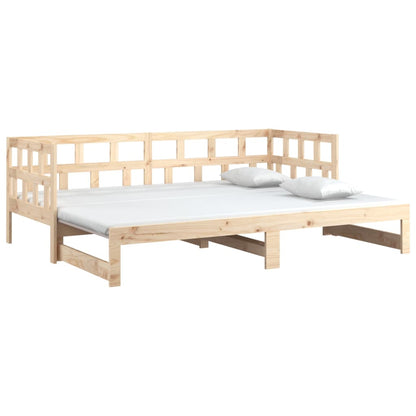 Dormeuse Estraibile in Legno Massello di Pino 2x(90x190) cm