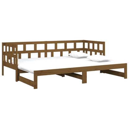 Dormeuse Estraibile Ambra Legno Massello di Pino 2x(90x190)cm