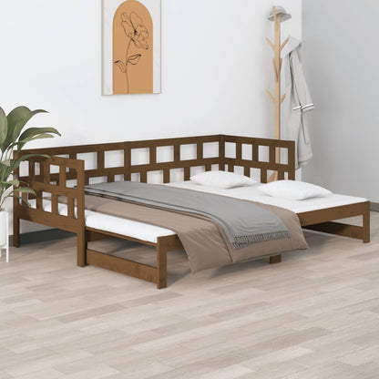 Dormeuse Estraibile Ambra Legno Massello di Pino 2x(90x190)cm