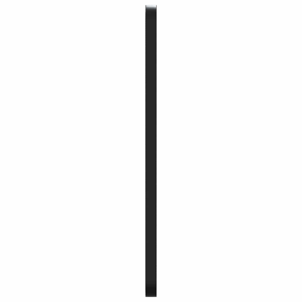 Specchio da Parete Nero 50x80 cm Rettangolare