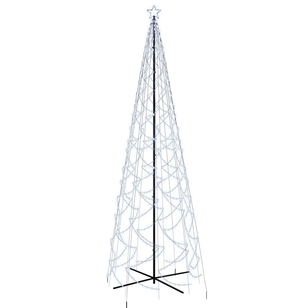 Albero di Natale a Cono Bianco Freddo 1400 LED 160x500 cm