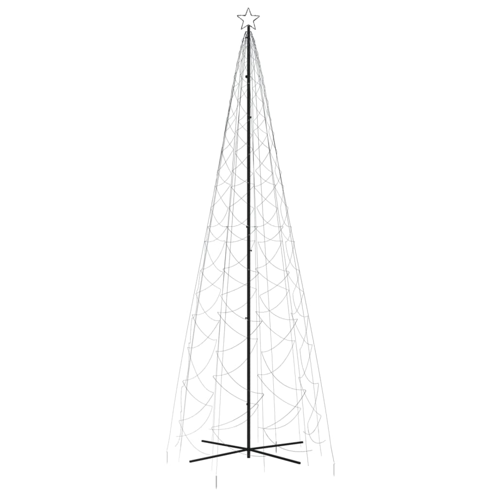 Albero di Natale a Cono Bianco Freddo 1400 LED 160x500 cm