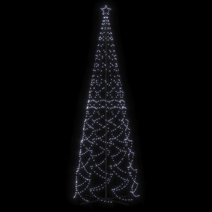 Albero di Natale a Cono Bianco Freddo 1400 LED 160x500 cm