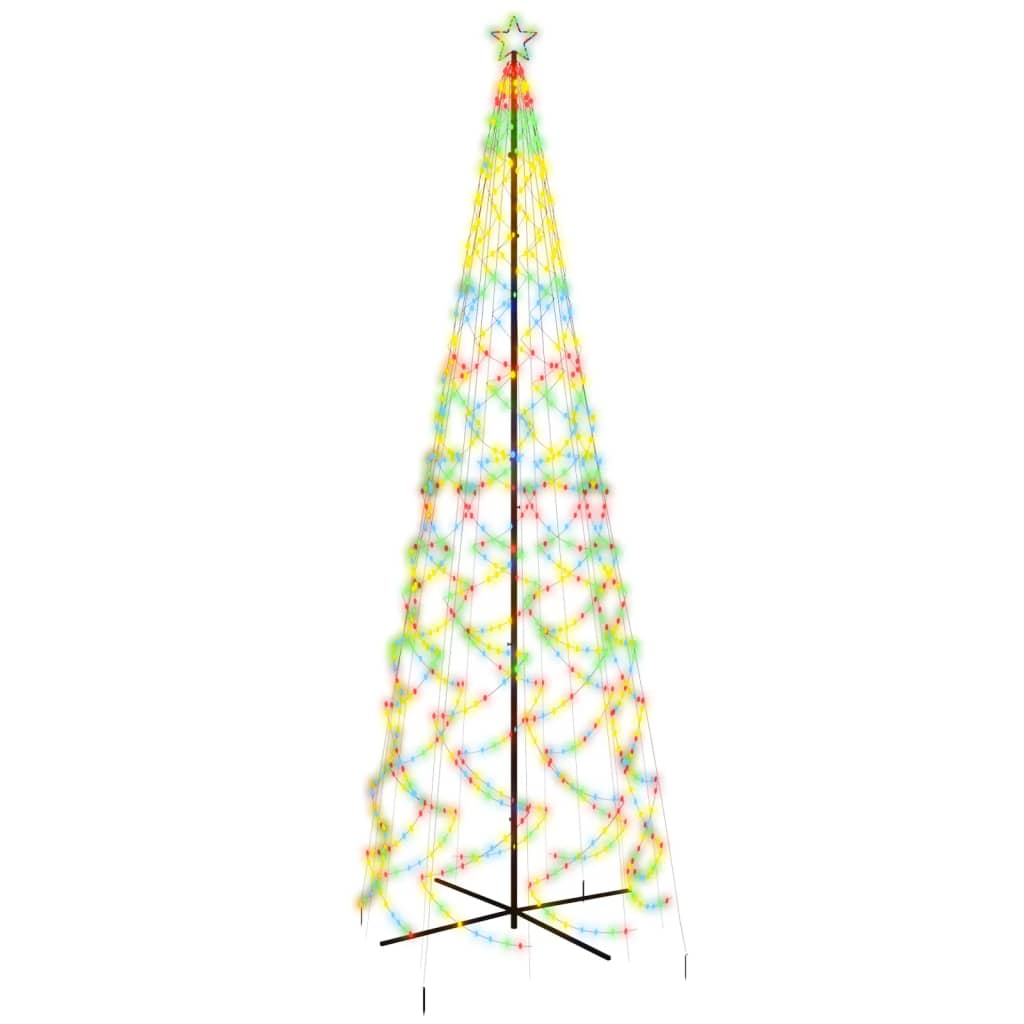 Albero di Natale a Cono Colorato 1400 LED 160x500 cm