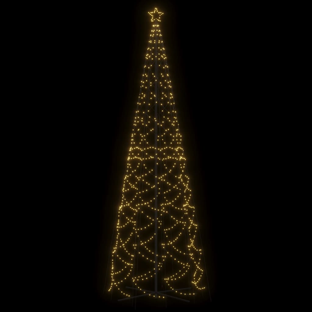 Albero di Natale a Cono Bianco Caldo 1400 LED 160x500 cm