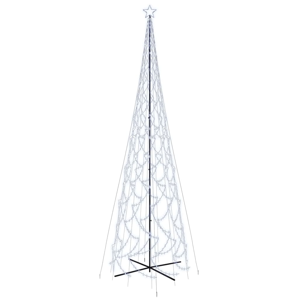 Albero di Natale a Cono Bianco Freddo 3000 LED 230x800 cm