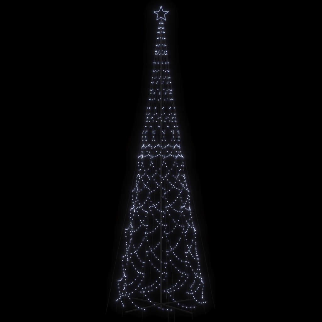 Albero di Natale a Cono Bianco Freddo 3000 LED 230x800 cm