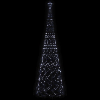 Albero di Natale a Cono Bianco Freddo 3000 LED 230x800 cm