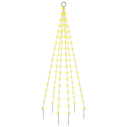 Albero di Natale Pennone Bianco Caldo 108 LED 180 cm