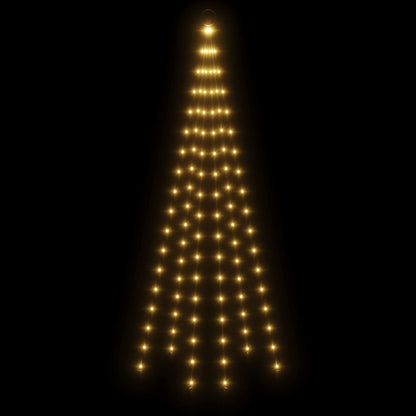 Albero di Natale Pennone Bianco Caldo 108 LED 180 cm