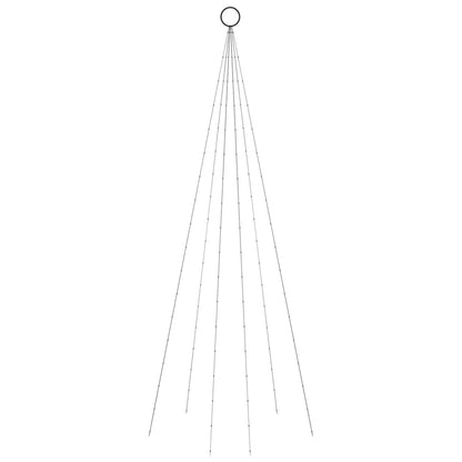 Albero di Natale Pennone Bianco Freddo 108 LED 180 cm