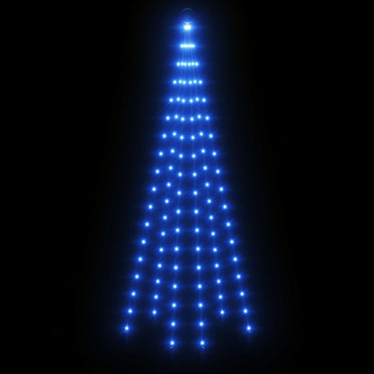 Albero di Natale Pennone Blu 108 LED 180 cm
