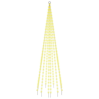 Albero di Natale Pennone Bianco Caldo 310 LED 300 cm