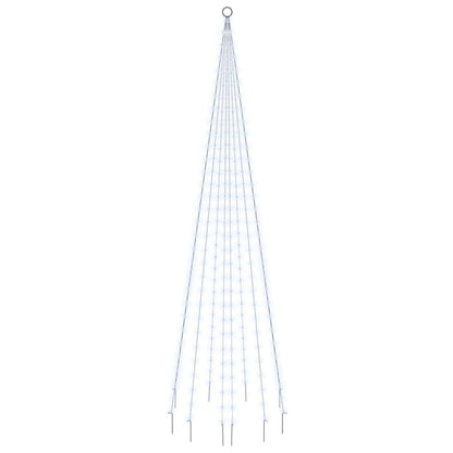 Albero di Natale Pennone Bianco Freddo 310 LED 300 cm